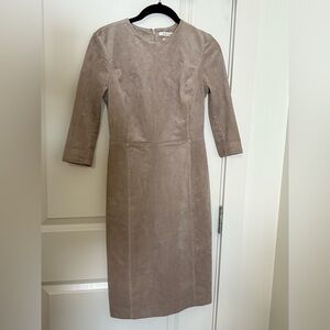 Babaton Taupe Long Sleeve Dress